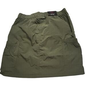 PINK VELVET Girls Green Cargo Nylon Skirt - 12
